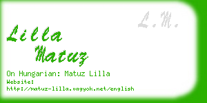 lilla matuz business card